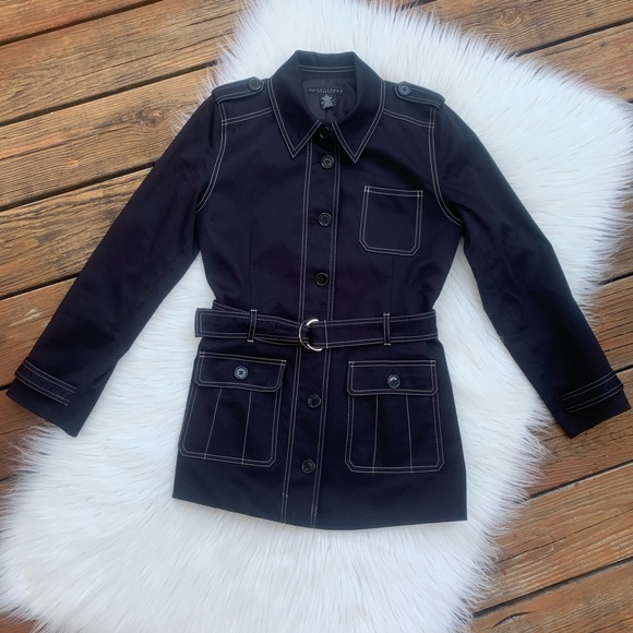 Apostrophe Jackets & Blazers - Apostrophe Stretch Black Belted Trench Coat 6